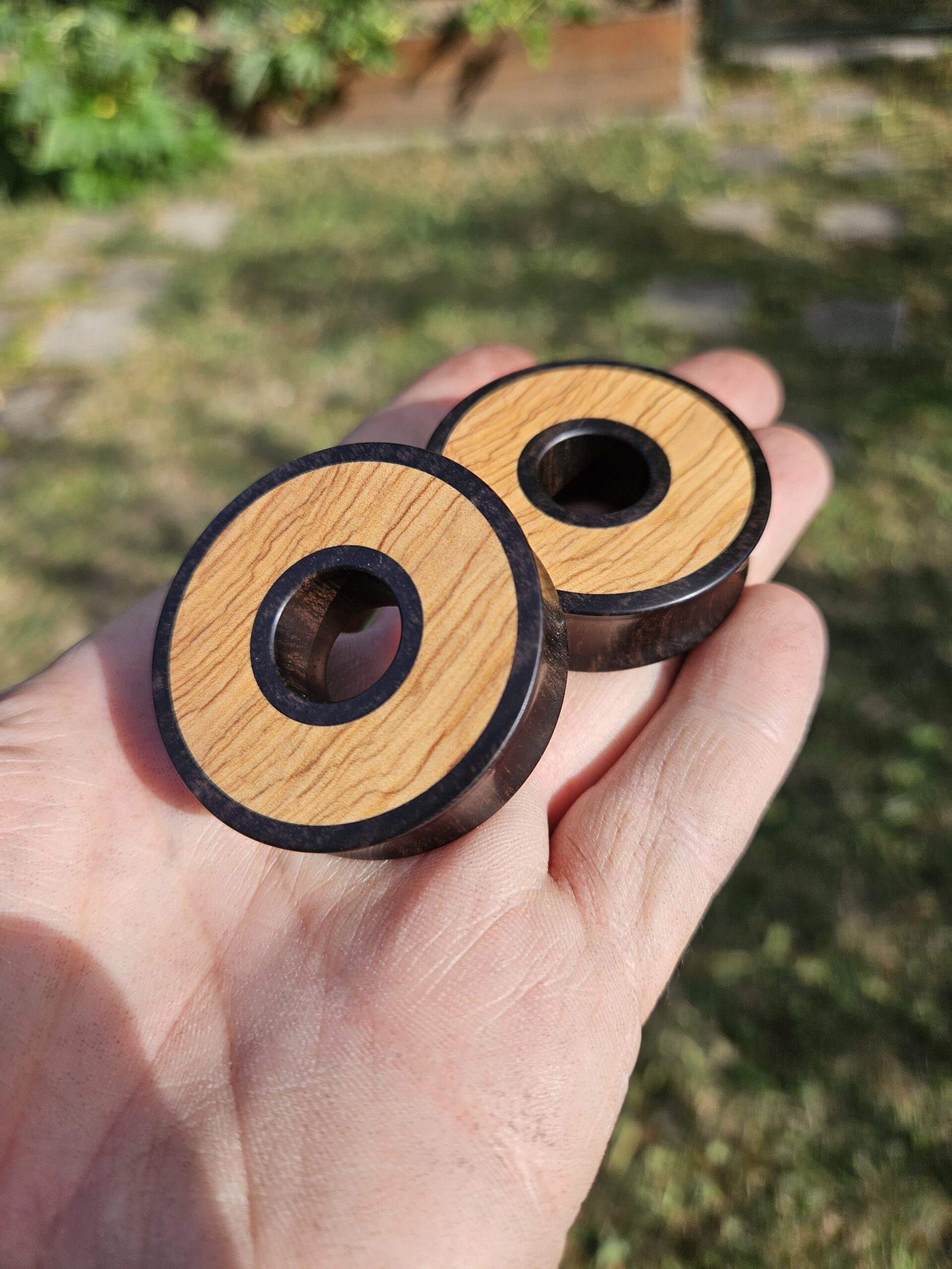 Ebony HALO Olive Wood Tunnels