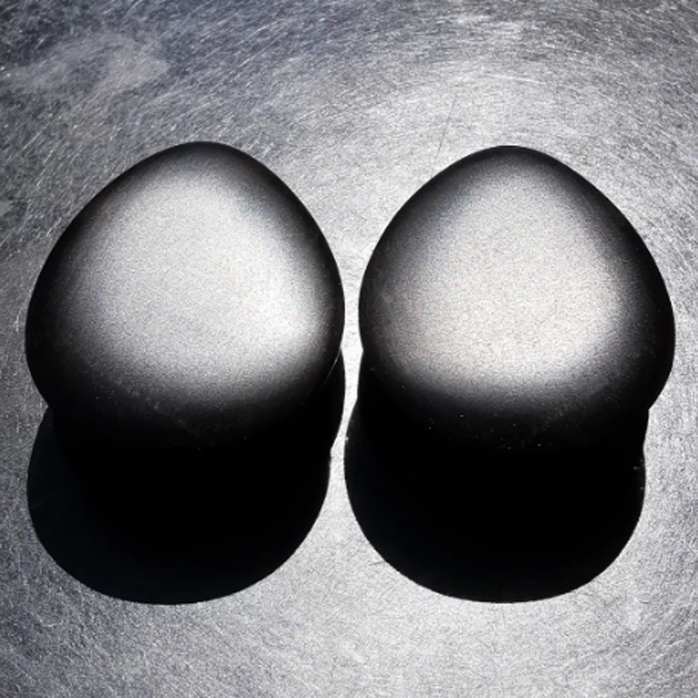 Ebony Convex Teardrops